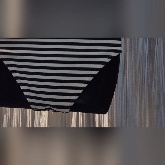 black & white bikini top with striped Victoria Secret Unforgettable bottom - Picture 14 of 15